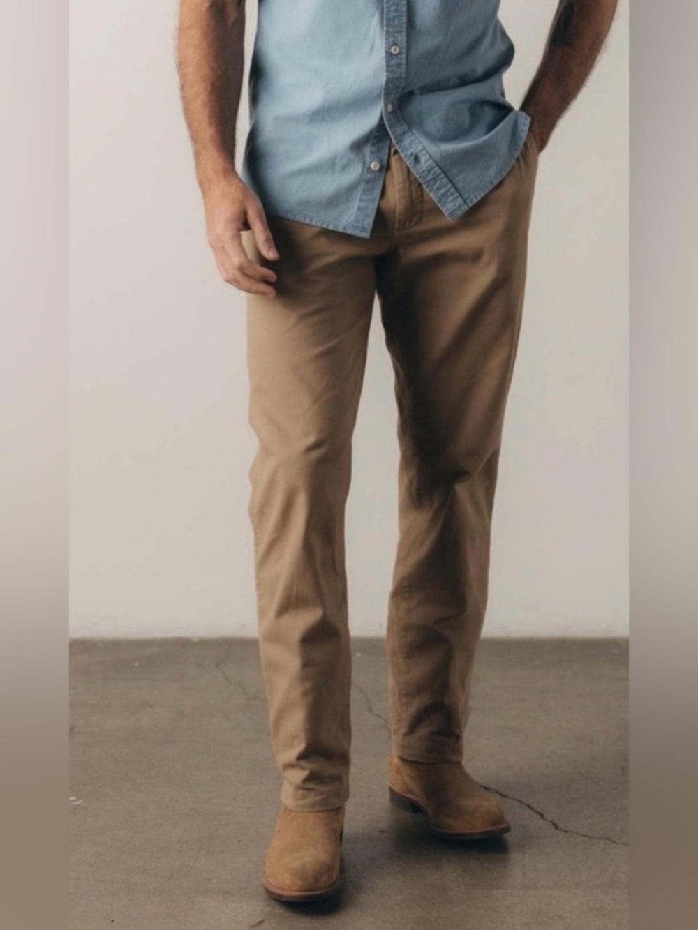 Taylor Stitch The Democratic Foundation Pant Organic cotton twill tan 34 x 34